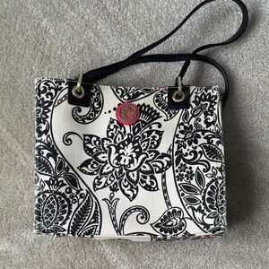 Spartina 449 Black and White Floral Tote Bag